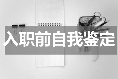 入职前自我鉴定