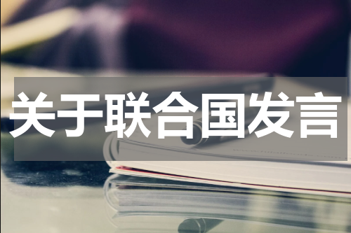 关于联合国发言
