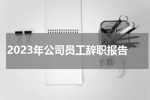 2023年公司员工辞职报告