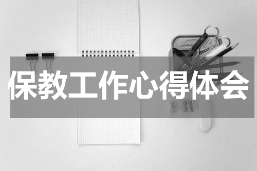 保教工作心得体会