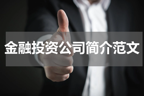 金融投资公司简介范文