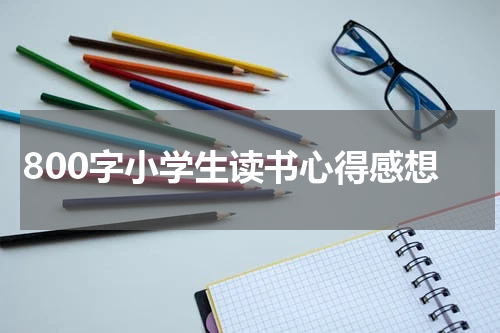 800字小学生读书心得感想