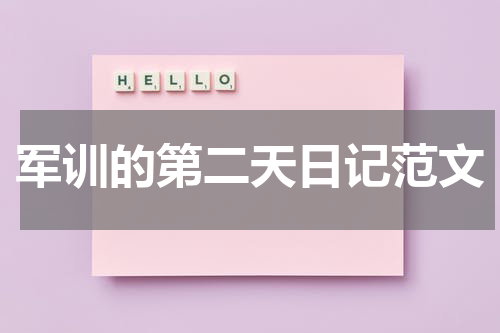 军训的第二天日记范文