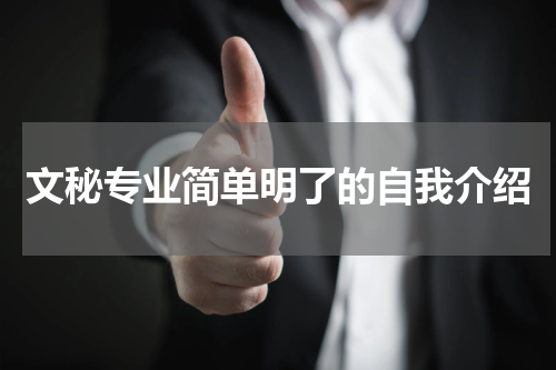 文秘专业简单明了的自我介绍