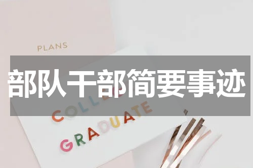 部队干部简要事迹