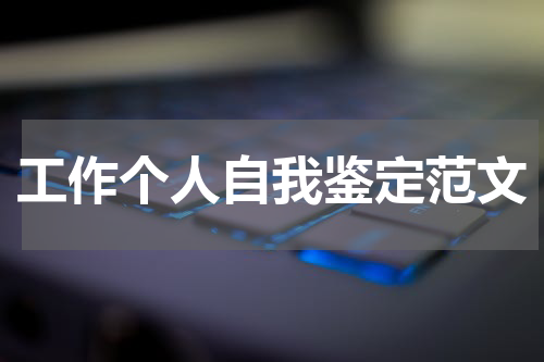 工作个人自我鉴定范文