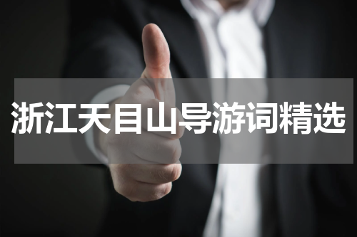 浙江天目山导游词精选
