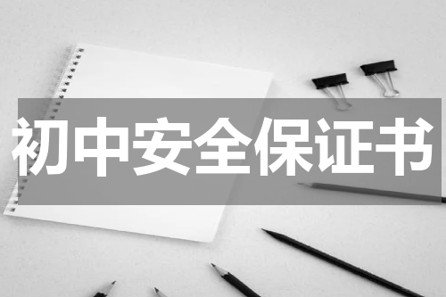 初中安全保证书
