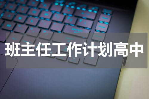 班主任工作计划高中