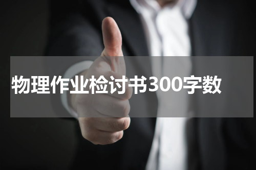 物理作业检讨书300字数