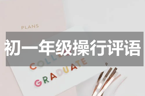 初一年级操行评语