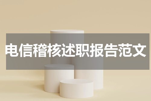 电信稽核述职报告范文