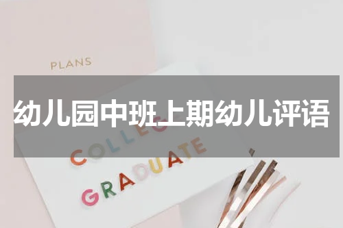幼儿园中班上期幼儿评语
