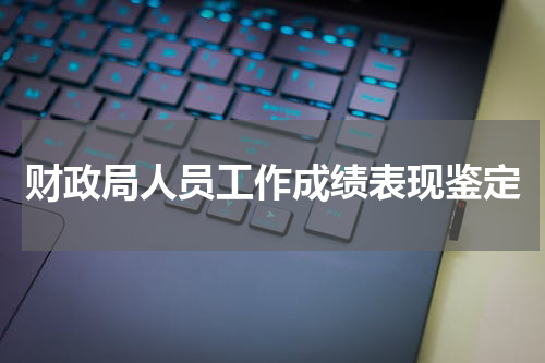 财政局人员工作成绩表现鉴定