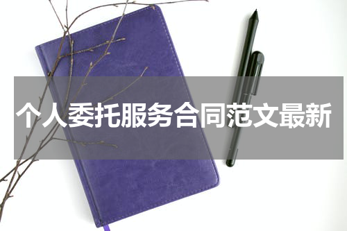 个人委托服务合同范文最新