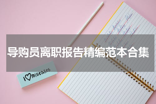 导购员离职报告精编范本合集