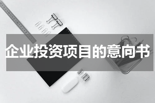 企业投资项目的意向书