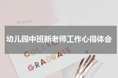 幼儿园中班新老师工作心得体会