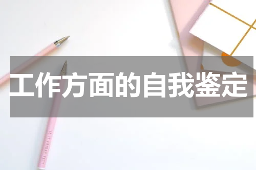 工作方面的自我鉴定