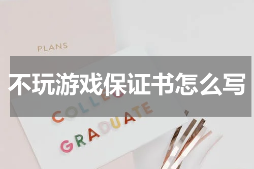 不玩游戏保证书怎么写
