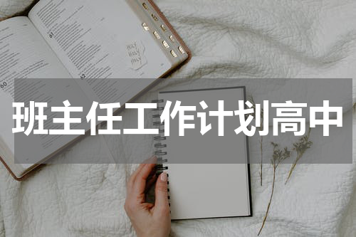 班主任工作计划高中