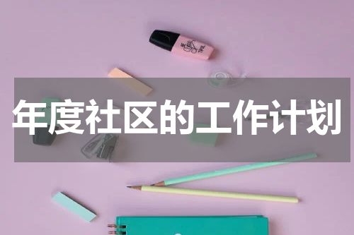 年度社区的工作计划