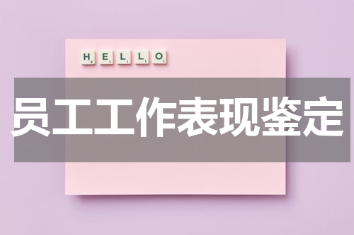 员工工作表现鉴定