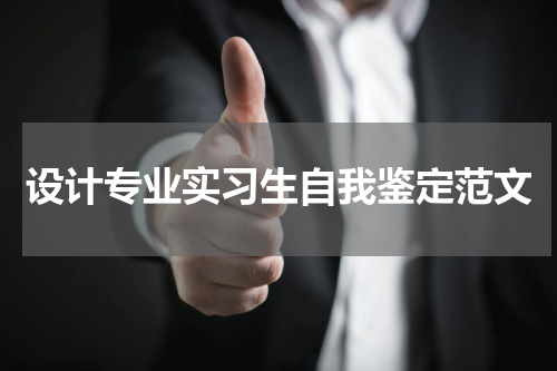 设计专业实习生自我鉴定范文