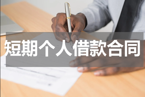 短期个人借款合同