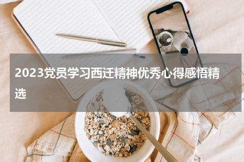 2023党员学习西迁精神优秀心得感悟精选