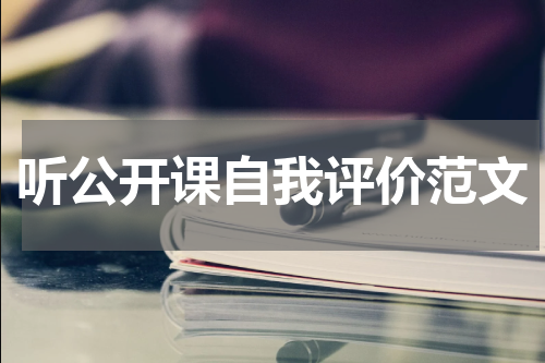 听公开课自我评价范文