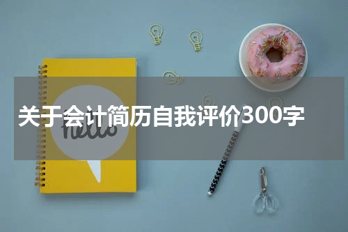 关于会计简历自我评价300字