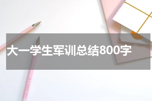 大一学生军训总结800字