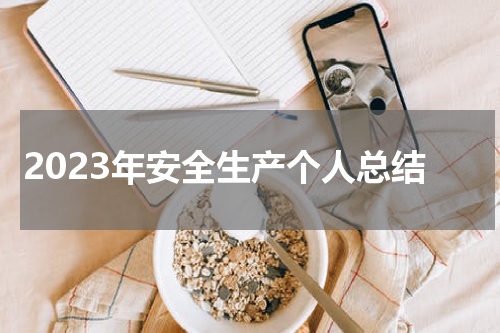 2023年安全生产个人总结