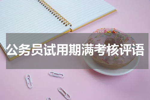 公务员试用期满考核评语