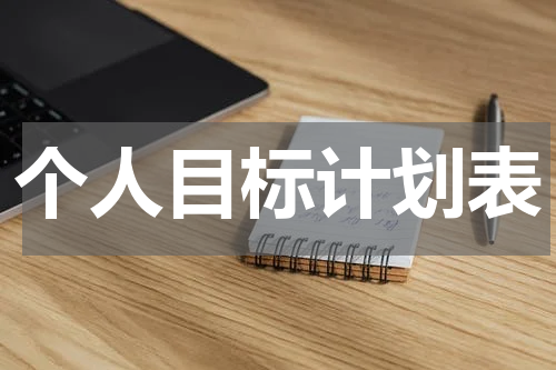个人目标计划表