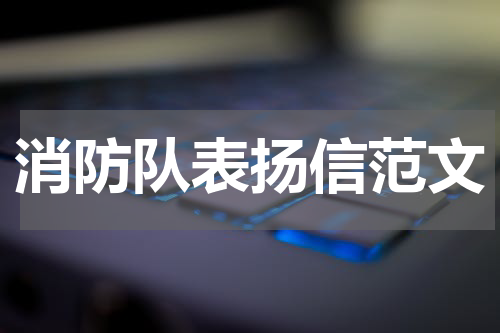 消防队表扬信范文