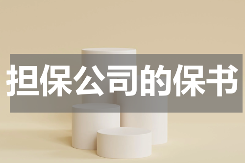 担保公司的保书