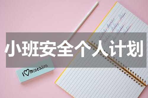 小班安全个人计划