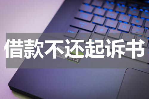 借款不还起诉书