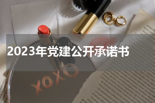 2023年党建公开承诺书