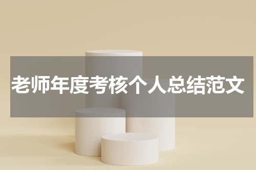 老师年度考核个人总结范文
