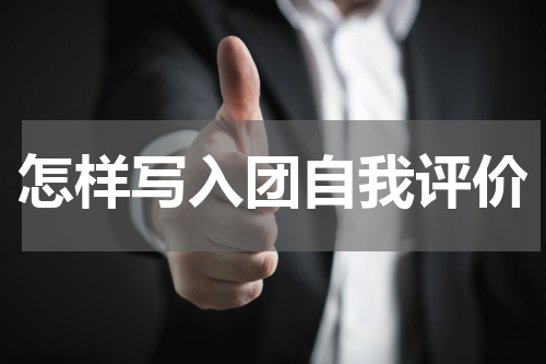 怎样写入团自我评价