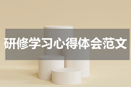 研修学习心得体会范文