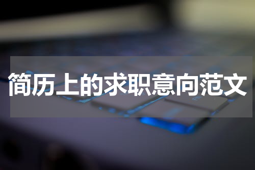 简历上的求职意向范文