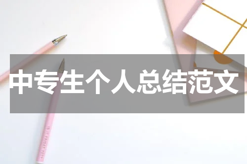 中专生个人总结范文