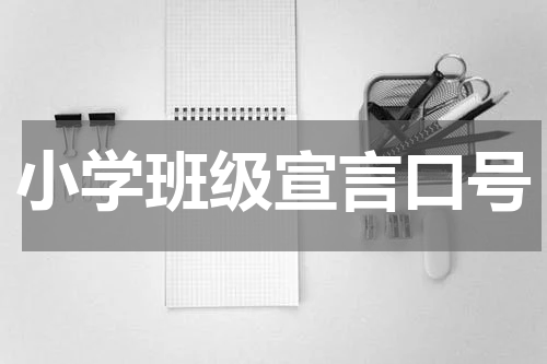 小学班级宣言口号