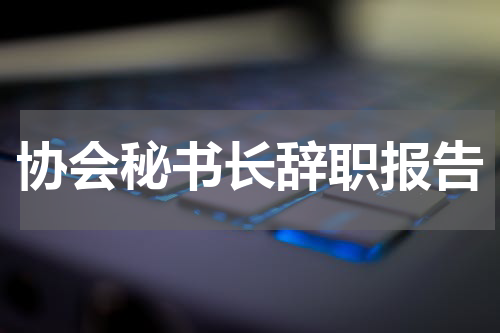 协会秘书长辞职报告