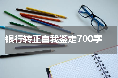 银行转正自我鉴定700字