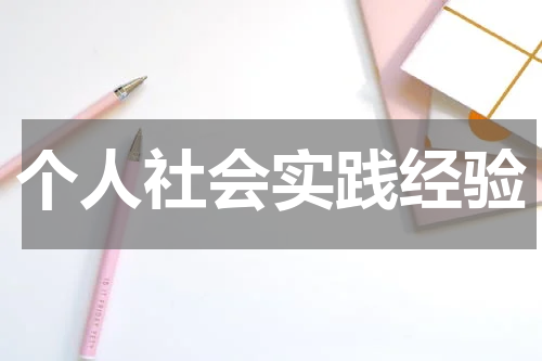 个人社会实践经验